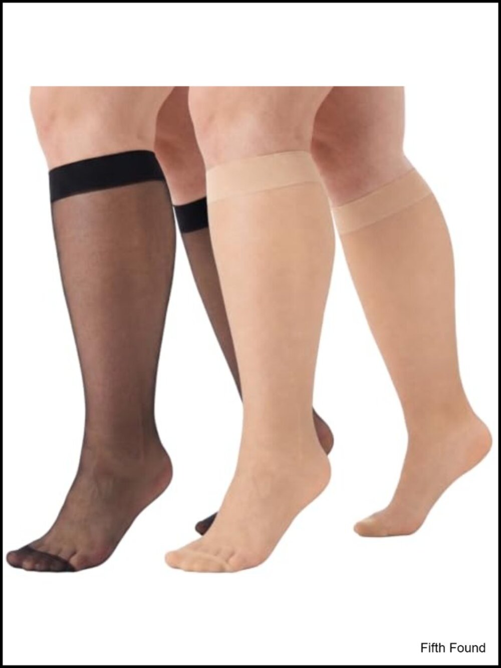10 Pairs Plus Size Knee High Stockings Sheer Trouser Socks Women